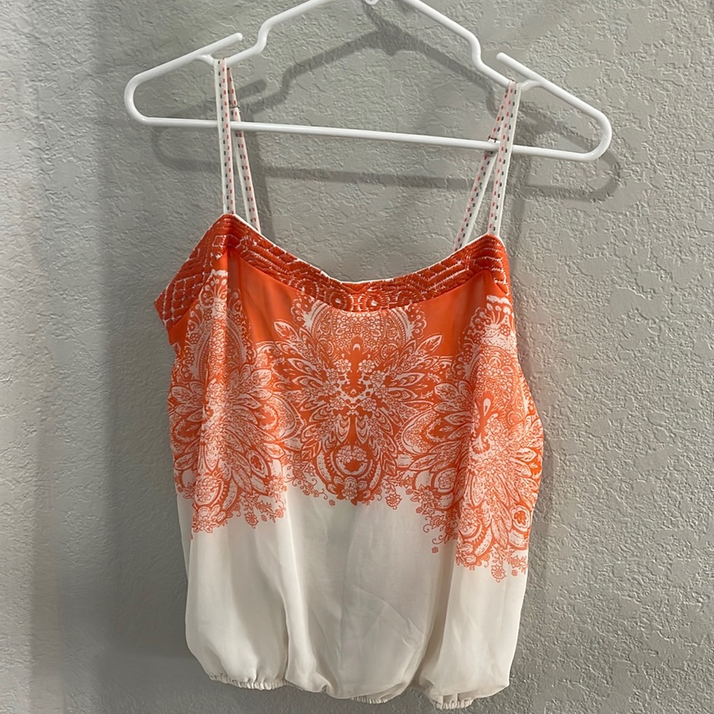 Anthropologie, Size Large, orange and white